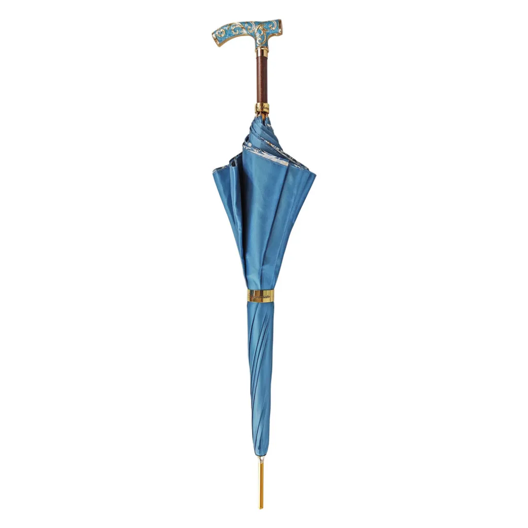 Ombrello azzurro fine ed elegante