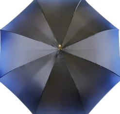 Ombrello blu scuro sfumato con Fiori