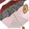 Ombrello Bordeaux cangiante con interno fantasia pizzo