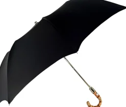 Ombrello classico da uomo nero - Manico in legno Bamboo