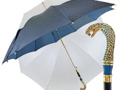 Ombrello con cobra dorato 24K e Smaltato
