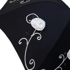 Ombrello Con Doppio Panno E Fiori Ricamati Ombrello Alla Moda