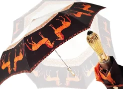Ombrello corto da donna con cavalli stile romano