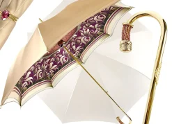 Ombrello crema fatto a mano - Design astratto
