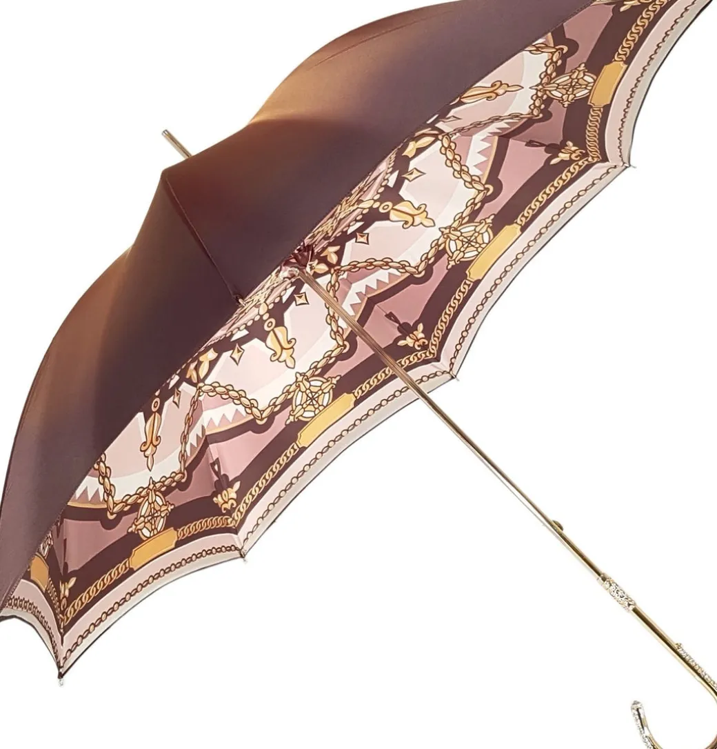 Ombrello da donna affascinante in doppio tessuto - Disegno esclusivo c