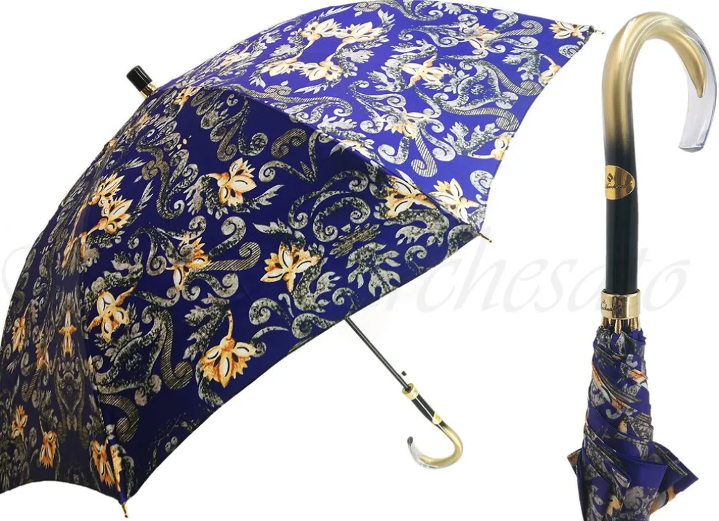 Ombrello da donna blu astratto