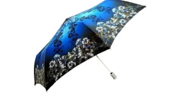 Ombrello da donna pieghevole con manico tempestato di strass