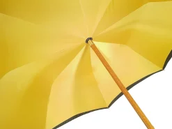 Ombrello da uomo classico a righe - Tessuto interno in raso giallo