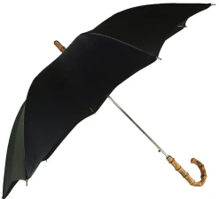 Ombrello da uomo nero classico automatico - Manico in Bamboo