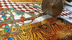 Ombrello doppio baldacchino da donna - progettato da "il Marchesato" in stile egiziano