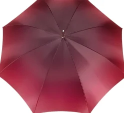 Ombrello Doppio tessuto con Rosa rossa interna - impugnatura dorata co