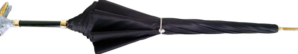 Ombrello elegante Con Doppio Strato In Raso Nero