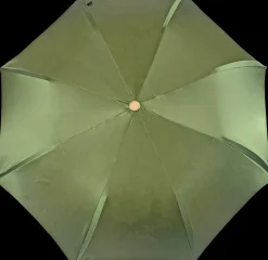 Ombrello fatto a mano - Design fiorito in colore oliva