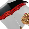 Ombrello fatto a mano con Sfera decorata con cristalli rossi