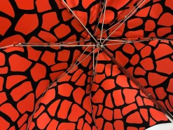Ombrello fatto a mano con Sfera decorata con cristalli rossi
