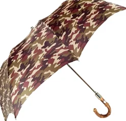 Ombrello militare Pieghevole da uomo Con Manico in legno Bamboo