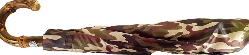 Ombrello militare Pieghevole da uomo Con Manico in legno Bamboo