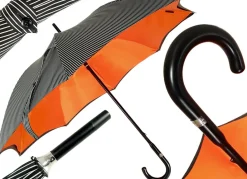 Ombrello piantino da uomo in faggio verniciato - colore Arancione