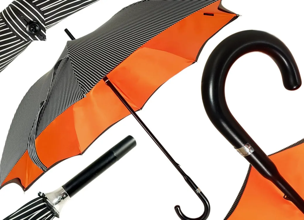 Ombrello piantino da uomo in faggio verniciato - colore Arancione