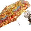 Ombrello pieghevole da donna mosaico con Re Bizantino