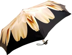 Ombrello pieghevole da donna Lotus con manico in anatra nera Mini ombrelli fatti a mano