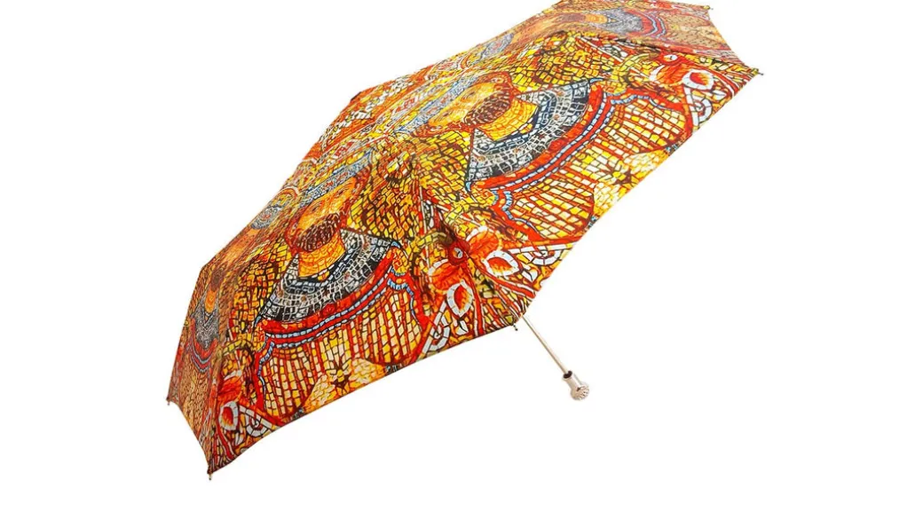 Ombrello pieghevole da donna mosaico con Re Bizantino
