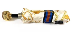 Ombrello pieghevole da donna con stampa catene