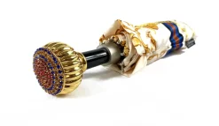 Ombrello pieghevole da donna con stampa catene