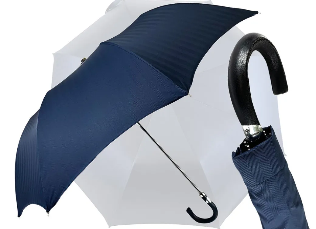 Ombrello pieghevole da uomo Blu scuro