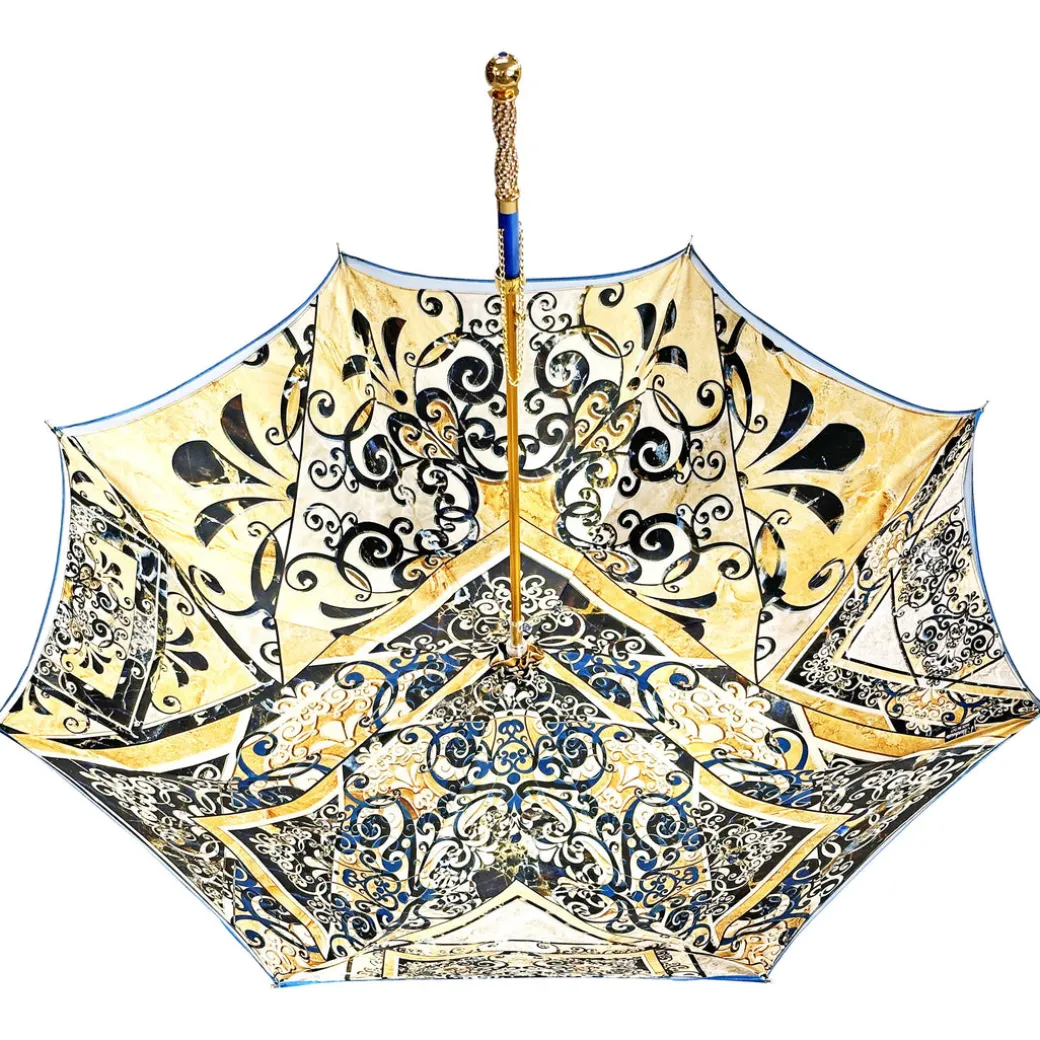Ombrello realizzato a mano con esclusivo disegno Maiolica