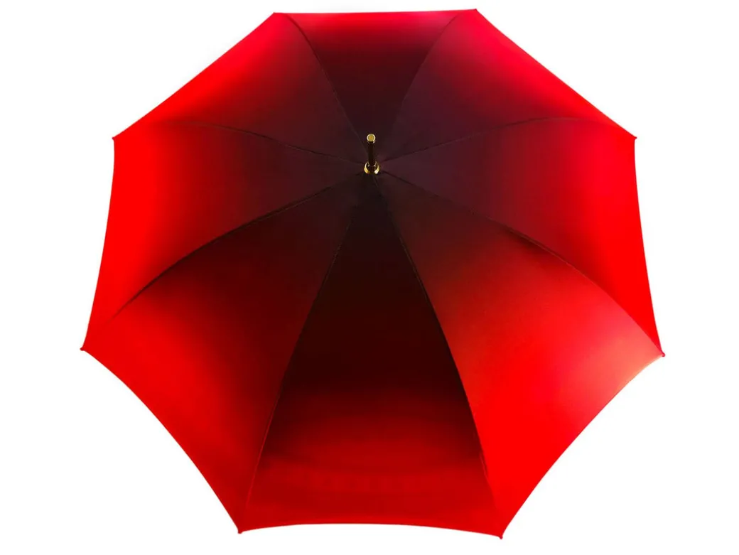 Ombrello rosso di lusso, tessuto doppio