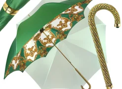 Ombrello verde da donna con cristalli