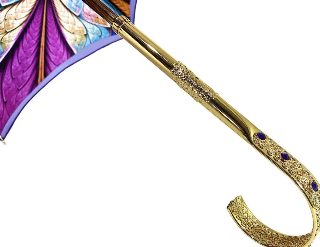 Ombrello viola luminoso di lusso fantastico