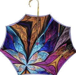 Ombrello viola luminoso di lusso fantastico