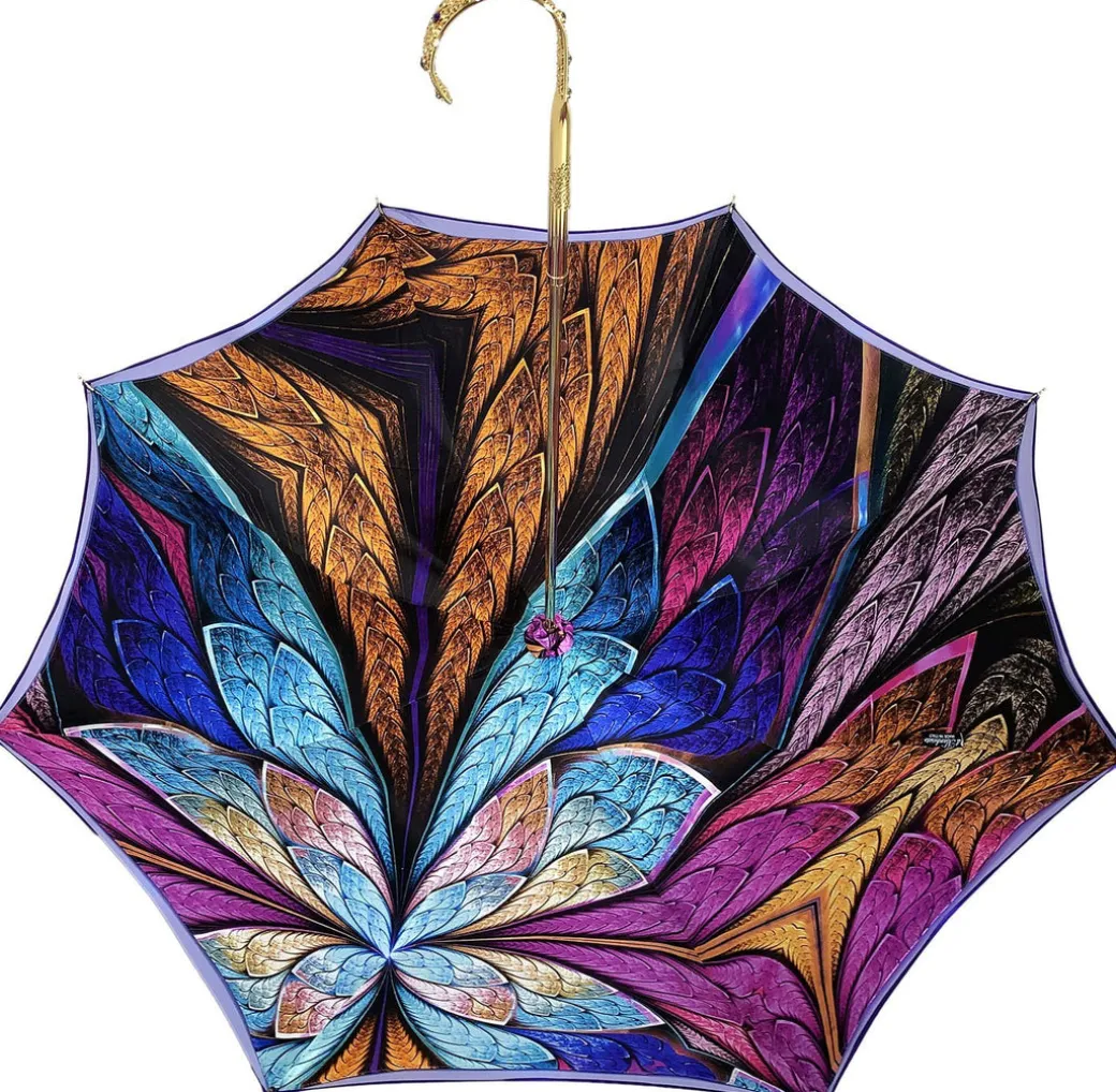 Ombrello viola luminoso di lusso fantastico