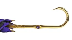 Originale ombrello viola con fantasia multicolore