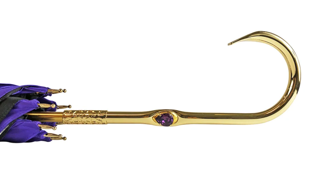 Originale ombrello viola con fantasia multicolore