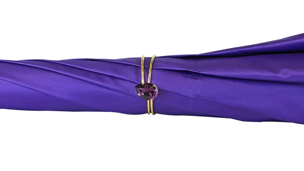 Originale ombrello viola con fantasia multicolore