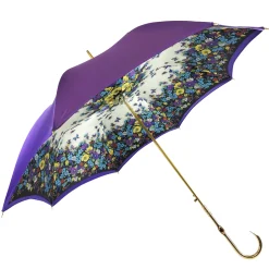 Originale ombrello viola con fantasia multicolore