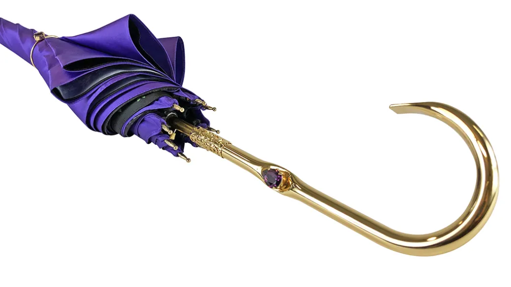 Originale ombrello viola con fantasia multicolore