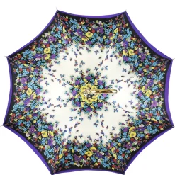 Originale ombrello viola con fantasia multicolore