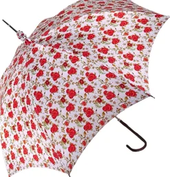 Parasole con rose rosse