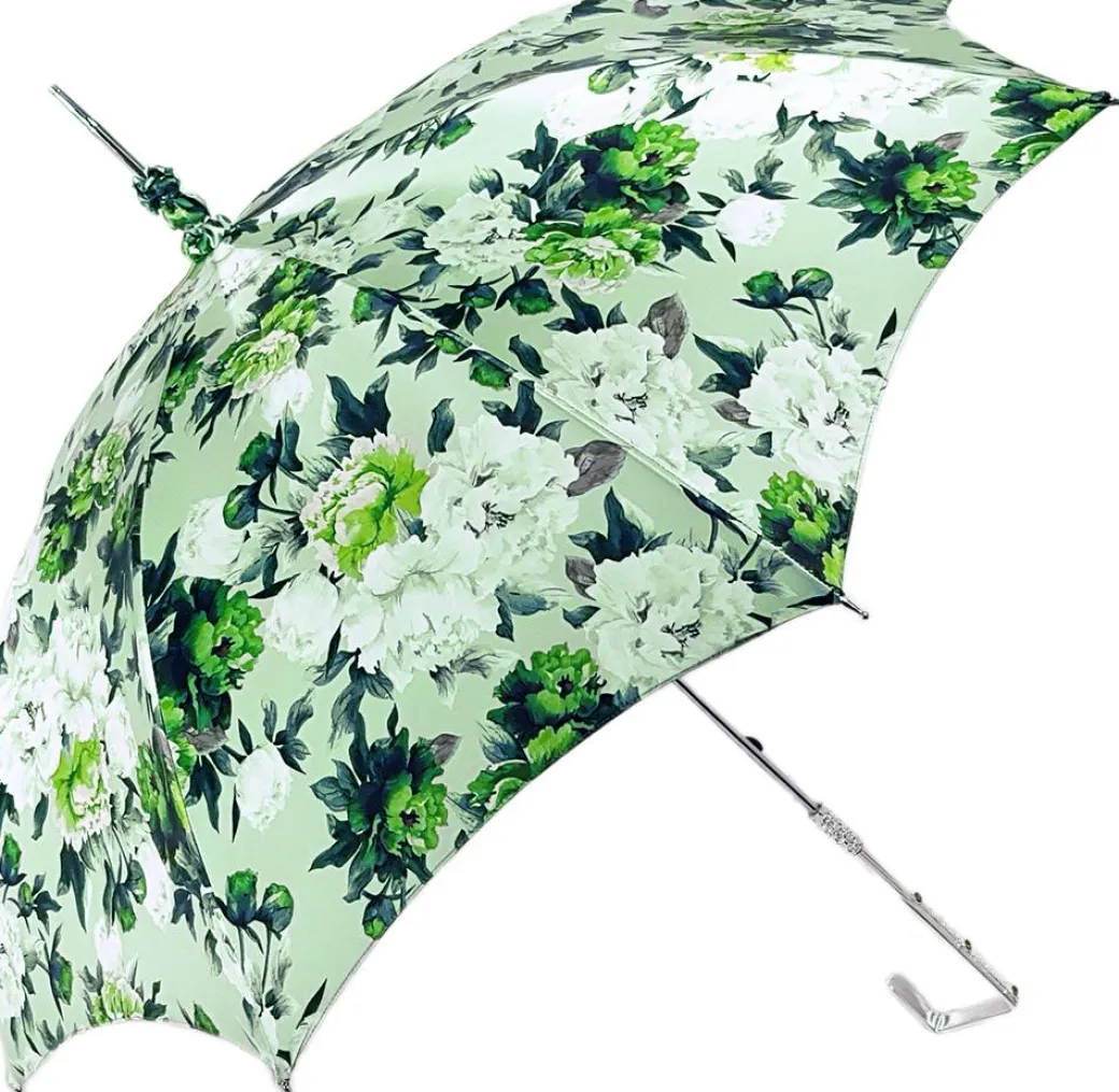 Parasole verde floreale