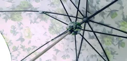 Parasole verde floreale