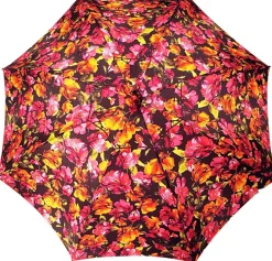 Pasarole floreale multicolor - Manico in pelle nera