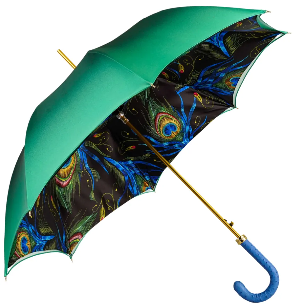 Peacock Elegance – Exotic Feathers, Ostrich Leather Luxury