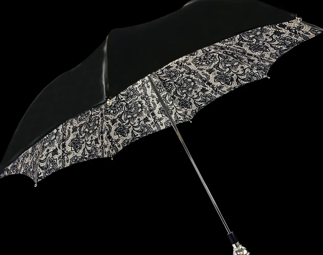 Pieghevole doppio ombrello a baldacchino con design in pizzo