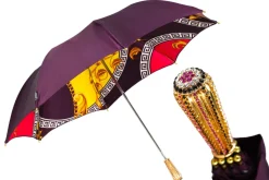Plum Majesty: Exclusive Umbrella in Plum Color with Ornamental Design