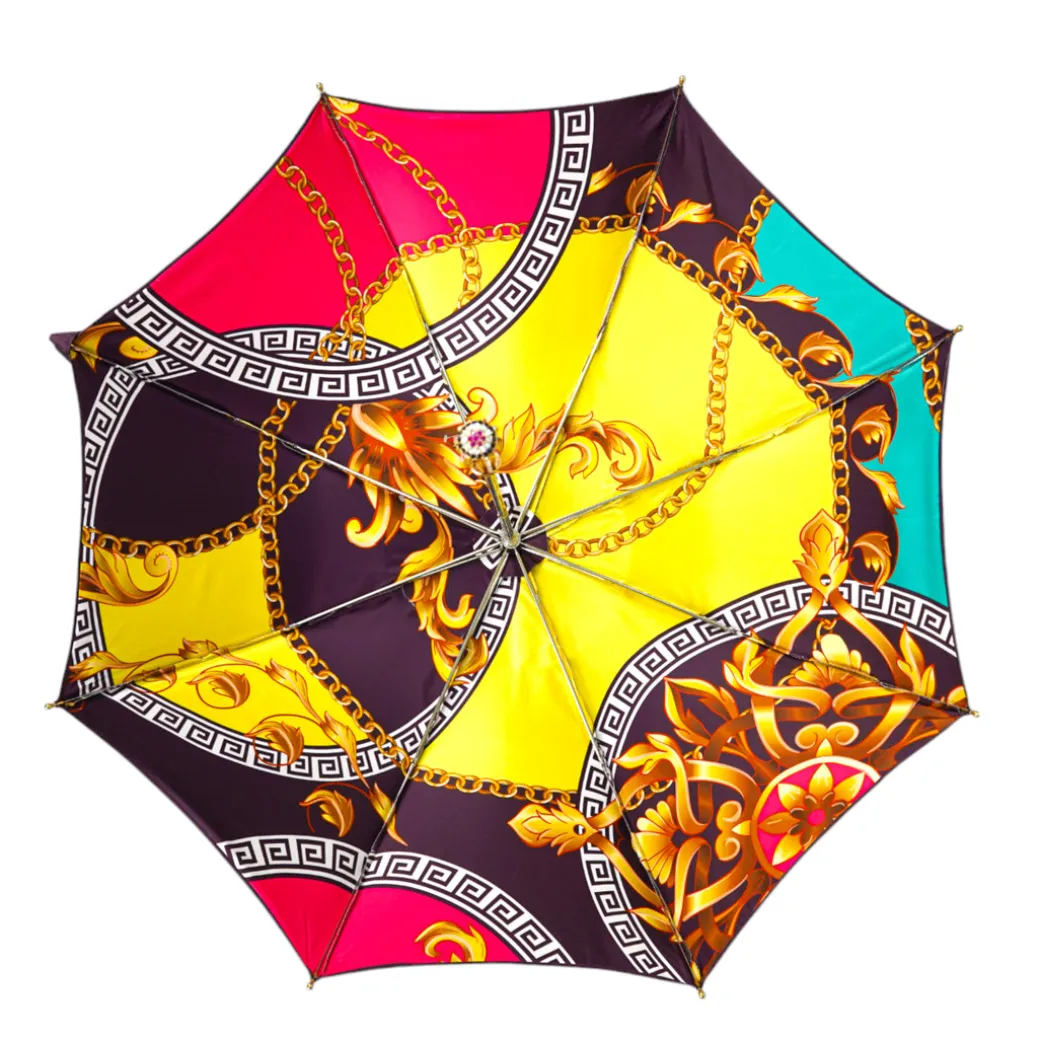 Plum Majesty: Exclusive Umbrella in Plum Color with Ornamental Design