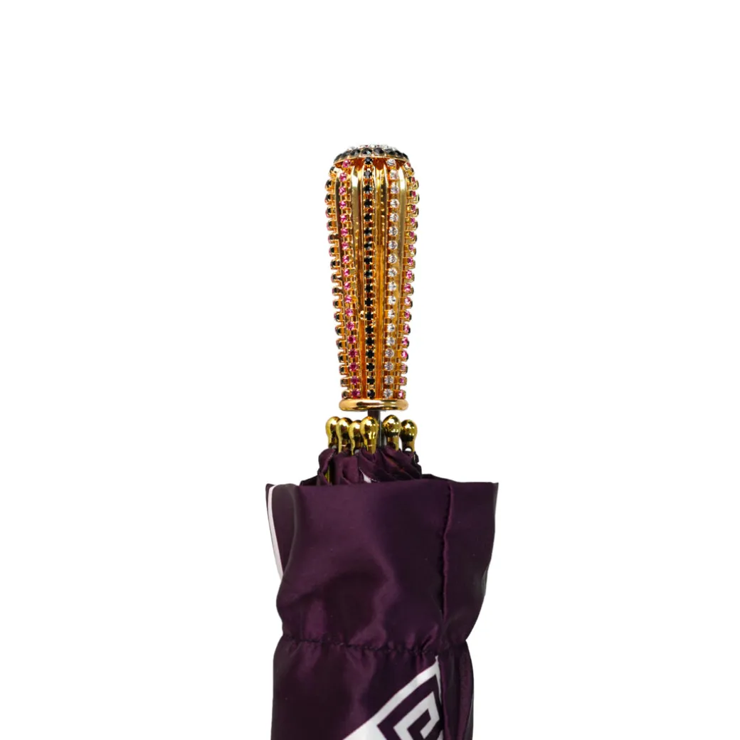 Plum Majesty: Exclusive Umbrella in Plum Color with Ornamental Design